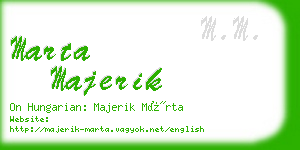 marta majerik business card